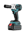 Heavy Duty Brushless Impact Wrench, Cordless High Torque Electric Power Tool For Tire Repair And Auto Bodywork. Side view with ergonomic grip design.