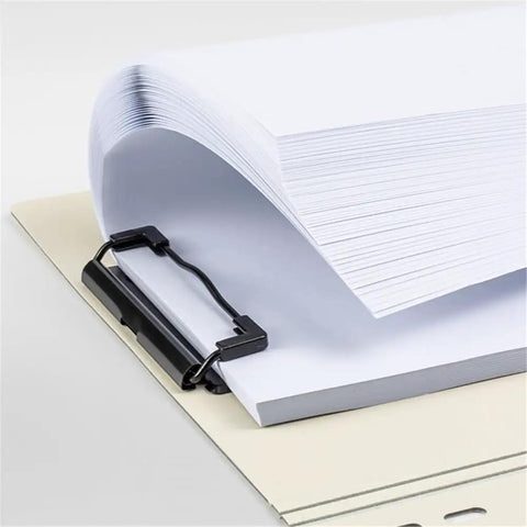 All In One A4 File Folder With Double Clip Multi Color Design Writing Pad Data And Contracts Archiving Eco Friendly Office Organizer For Documents Boss Grade Durable Finish Green, open with paper