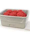 Heavy Duty 50 Pound Meat Lug Liners, 10 Pack, 4 Mil Thick Tub Liners For Meat Totes used in tub with ground meat, 24 x 16 x 23 inch bags