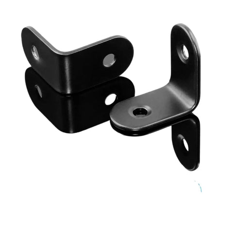 1 Inch Steel L Brackets Set With Pre Drilled Holes And Included Screws, Black Finish Rust Resistant, Ideal For Small Shelves And Light Duty Projects, 90 Degree Corner Support, Durable Construction For Quick DIY Mounting