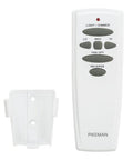 Universal Ceiling Fan Remote Control Kit With 3 Speed Dimmer And Reverse Button Easy Install Light Dimmer For Incandescent And CFL Bulbs Includes Remote Receiver And Wall Mount, shows remote and wall mount.