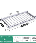 Top Shelf Multi Layer Closet Rack And Ultra Smooth Slide Out Pants Hanger For Jeans Ties Scarves Seamless Drawer Organizer Space Saving Setup Hassle Free, showing dimensions 85-120cm and height 45cm.