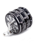 Beast Of A Portable 2.5 Inch Hand Crank Grinder With Clear Top Cover, Large Aluminum Alloy Herb Grinder, Foldable Handle, Sleek Black Design