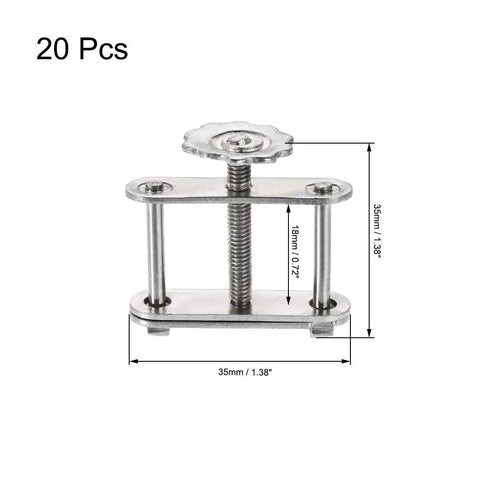 Flow Control Tubing Clamps Set For Lab Use, Adjustable Swivel Hose Clamps With Screw Compression, 18.5mm, Pack Of 20