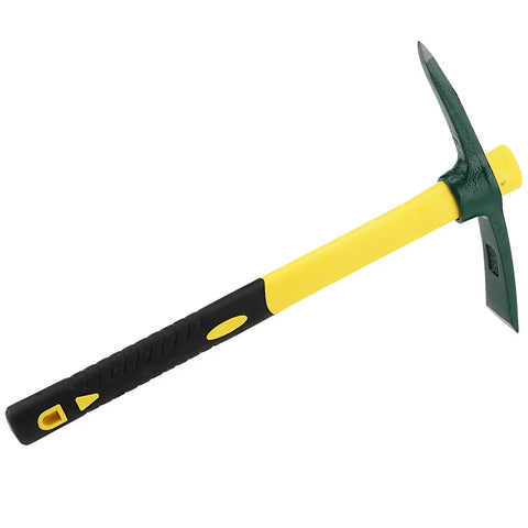Two Pack 15 Inch Pick Mattock Hoe Set With Forged Steel Head And Fiberglass Handle For Weeding Loosening Soil Gardening And Camping Durable Heavy Duty Non Slip Grip For Easy Yard Work