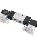 Industrial Pneumatic Solenoid Air Valve 110VAC Five Way Two Position Double Coil Pilot Operated Electrical Control Model 4V220-08