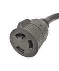 Beefy Welder Adapter Cord 50 Amp To 30 Amp Locking Connector Right Angle 1Ft Cable end with L6-30R Female copper wire