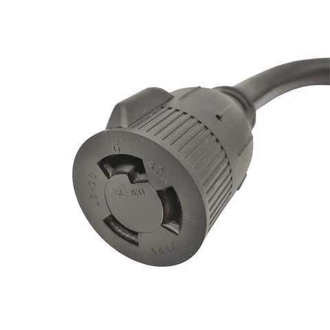 Beefy Welder Adapter Cord 50 Amp To 30 Amp Locking Connector Right Angle 1Ft Cable end with L6-30R Female copper wire