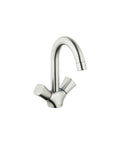 Logis Modern Low Flow Two-Handle Bathroom Sink Faucet With Brushed Nickel Finish, 9-Inch Tall Design, EcoRight Water Saver