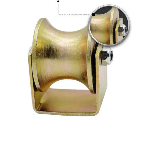 Heavy Duty U Type Groove Wheel Gate Roller With Bracket For Sliding Barn Doors, 45 Steel Track Wheel With Double Bearings