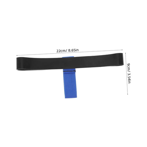 Go-To Neoprene Scuba Tank Belt With Secure Attachment Strap For Decompression Tanks And Diving Gear, dimensions shown.