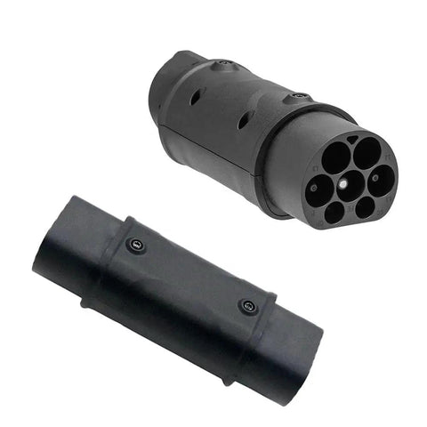 Heavy Duty EV Charger Adapter Type Two To GBT Connector For Chinese Electric Vehicles 32 Amp Single Phase 250 Volt IP54 plug view.