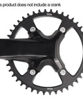 Close-up of 42T 110BCD 4 Bolt CNC Aluminum Narrow Wide Chainring for road bike, no crank included.