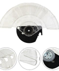 Replacement Blade Guard For Electric Mitre Saws Compatible With LS1040 Aluminum Cutoff Machine Plastic And Metal Construction Pro Grade 28 Centimeters Transparent Guard shown in detailed view.