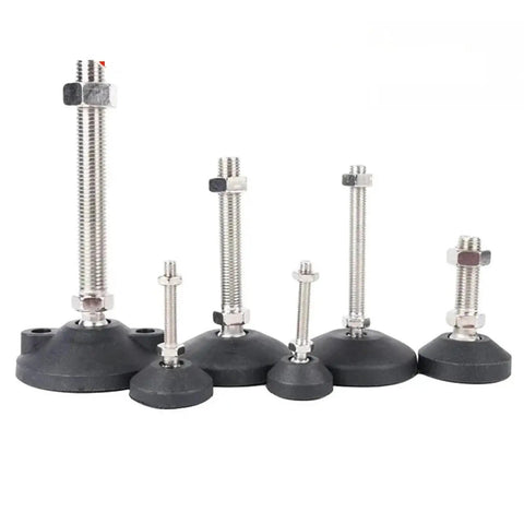 Nylon Universal Joint With Adjustable Furniture Leveling Feet Swivel Base Articulating Legs Four Pack Built Tough D60xM8x50