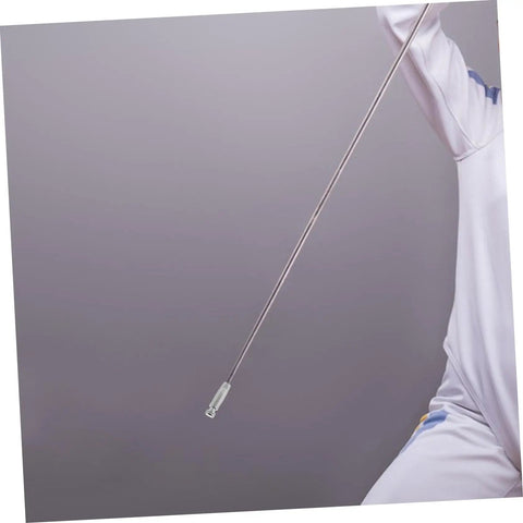 Stainless Steel Fencing Tip Replacement Head For Epee And Sabre Practice Gear Upgrade in use with fencer in white suit