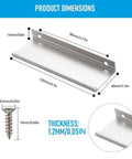 10 Pack Edge Finger Pulls For Cabinets 120mm Total Length With 96mm Hole Center Concealed Drawer Pulls dimensions and thickness