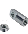 Air Cylinder Rod Clevis End Connector 28mm Length With M6x1 Female Thread For Pneumatic Systems Durable Iron Y Connector, angled view with threaded bore