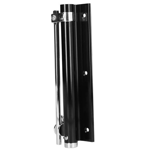 Stainless Steel Automatic Door Closer With Adjustable Spring in black finish, ideal for wood and metal door installation.