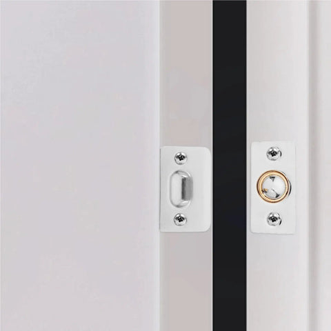 Close-up of 8 Sets Spring Ball Catches with Adjustable Door Latches on a cabinet for secure, quiet close and flush performance.