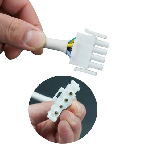 Close-up of Ice Maker Replacement Assembly connectors for Electrolux Frigidaire Refrigerators Fits 241642511 241798201 241798224 5304456671