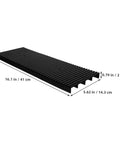 Anti Static Circuit Board Rack And Handy Lightweight PCB Holder dimensions showing black anti-static material