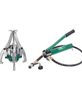 Split Hydraulic Bearing Puller With Hand Pump 30 Ton Capacity Two Or Three Jaw Gear Extractor built solid with alloy steel jaws and pump.