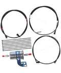 Top Tier 3X Fuel Lines Kit That Slaps Your Old Worn Out Parts Right Off Fits Buick Rendezvous Like A Glove And Replaces Part Number Fg0268 For Smooth Power Delivery Without Any Drama Or Drips. Three black fuel lines, clips, and inline filter for Buick Rendezvous.