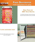Top Shelf Electric Food Dehydrator Built Tough From Heavy Duty Stainless Steel With Six Roomy Trays Tuned By Smart Timers And Steady Dials Ideal For Slow Curing Fruits Lean Beef Jerky Soft Pet Bites Or Garden Greens Zero Fuss Daily Success showing dual fans and 18-layer adjustable rack.