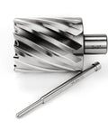 Two-piece OSCARBIDE annular cutter and Weldon-shank mag drill bit; 2x2 in cutter diameter, 2 in depth