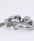 M8 Metric Lifting Eye Bolt Set In 304 Stainless Steel Ring Eyebolt For Rigging Hoisting And Machinery Applications Eight Piece Pack