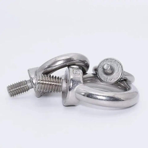 M8 Metric Lifting Eye Bolt Set In 304 Stainless Steel Ring Eyebolt For Rigging Hoisting And Machinery Applications Eight Piece Pack
