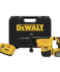 Badass 60V Max Cordless SDS Max Chipping Hammer Kit With Killer Impact Energy Active Vibration Control And Wireless Dust Extractor Sync Super Smooth Demolition Rig For Hard Core Pros with charger and case.