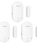 Door Alarms For Kids Safety And Home Security, Two Way Door And Window Alarm, Two In One Alarm And Chime, Three Level Volume Control, Easy Install Door Sensor Alarm Set Of Three white sensors