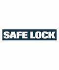 Logo for Safe Lock brand, possibly a manufacturer of Single Cylinder Deadbolt For Entry Doors In Satin Nickel Finish With Adjustable Backset