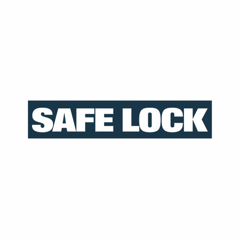 Logo for Safe Lock brand, possibly a manufacturer of Single Cylinder Deadbolt For Entry Doors In Satin Nickel Finish With Adjustable Backset