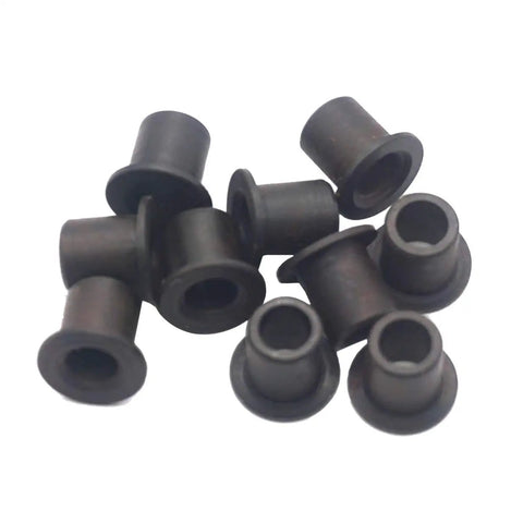 12 Pack C Hub Bushing Sleeves for 1/10 RC Car Truck, black metal bushings in a pile, compatible with Redcat HSP HPI