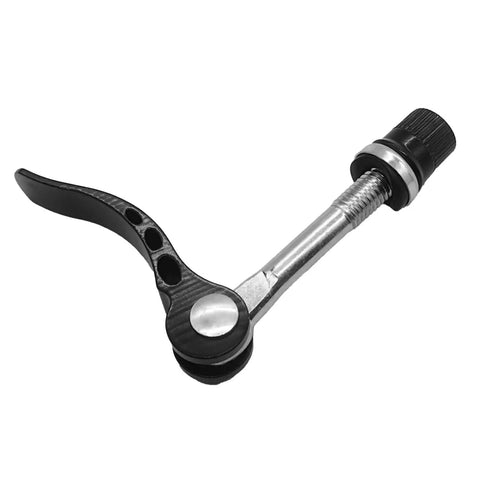 2 Pack Quick Release Seat Post Clamp Pin M8x65mm Heavy-Duty High-Strength Aluminum Alloy For Mountain Bikes Road Bikes Folding Bikes And Strollers No Tools Needed Tool-Free Lock Lightweight Seatpost Binder Bolt, side view of clamp