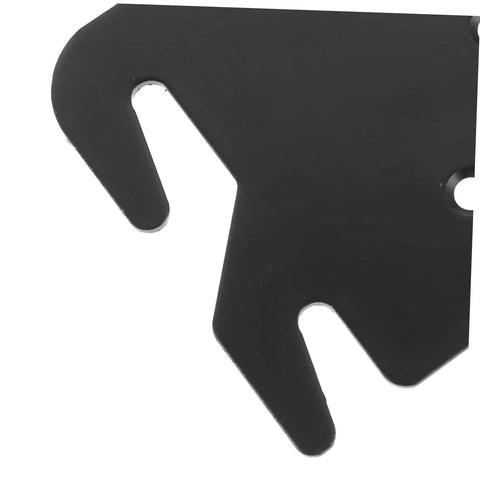 Close-up of Rock Solid Heavy Duty Bed Frame Brackets And Iron Bed Rail Fasteners with thickened steel hinge for sturdy support.