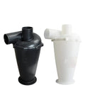 No Fuss Heavy Duty Turbocharged Cyclone Vacuum Cleaner And Industrial Dust Collector Hand Push Sweeper parts, black and white cyclone filters.