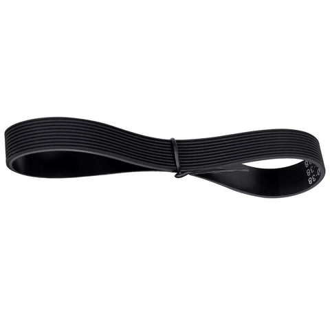 Replacement Drive Belt For Porter Cable PCB270TS Table Saw 5140085-55 High Precision Transmission, black, coiled view.