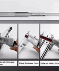 1 Pair Full Extension Ball Bearing Drawer Slides, Heavy Duty Side Mount Rails, 26 Inch Length 650mm, measurements shown