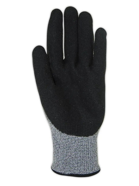Hyperon Blended Work Gloves With Sandy Nitrile Palm For Superior Grip That Sticks All Day And Comfort ANSI A3 Cut Resistance 15 Gauge