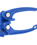 Heavy Duty Carbon Steel Conduit Bender Tool For 1/8 3/16 And 1/4 Inch Manual Hand Tube Bending side view showing blue handle and precise markings.