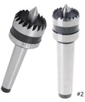 Durable Steel MT1 Mt2 Live Center Bearing Tailstock For Wood Turning Metalworking Lathe Tool 45# Steel Spindle Support Smooth Rotation positioned with pointed tip.