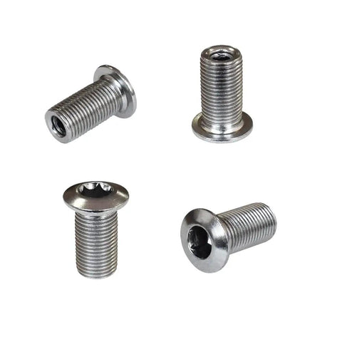 Steel bolts from Chainring Bolts Kit For Road Bikes And MTB, 5 Pcs Per Size For Single Double And Triple Chainrings, Includes 10 Washers.