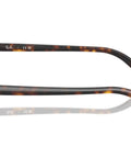 Side view of Zuri RB4455 Rectangular Sunglasses Havana Dark Grey 52mm Eco Friendly Bio Based Frame Lightweight All Day Comfort For Narrow