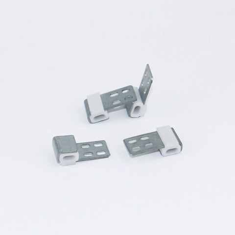 Top Shelf Heavy Duty 10 Piece Sofa Spring Clips Furniture Upholstery Repair Kit With 40 Screws showing three zigzag clips.