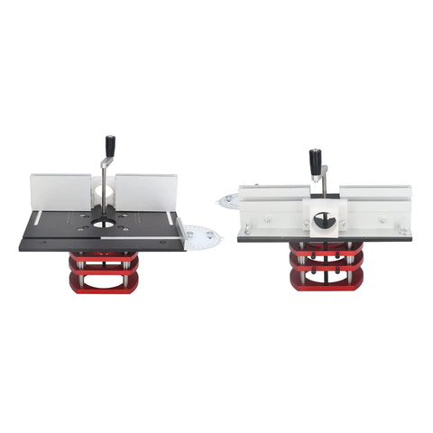 Heavy Duty Router Lift System With Aluminum Base Plate Precision Lifting Kit For Woodworking Trimming Engraving Slotting offers smooth micro adjustments.