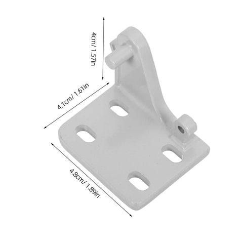 Top Shelf Metal Refrigerator Door Hinge Replacement Two Piece Adjustable Pivot Hardware For Fridge Cooler And Freezer Doors Quiet Stable Fit No Sweat Quick Swap Installation, white metal hinge with dimensions.